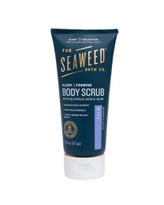 Seaweed Bath Co. Calm Body Scrub, Vetiver Geranium Scent, 6 Ounce, Sustainably Harvested Seaweed, Sea Kelp, Glycolic Acid