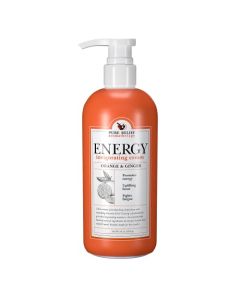 Pure Relief Energy Body Lotion Orange & Ginger Body Moisturizer Skin Care Cream Aromatherapy Lotion W/Coconut Oil, Ginseng Oil, & Shea Butter, Hydrating Natural Extracts Moisturize Dry Skin, 16 Oz