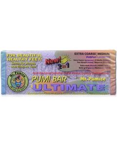 Mr. Pumice Ultimate Pumi Bar, 2-in-1 Callus Remover, Pedicure Stone & Ped File Scrubber for Smooth Feet and Heels, Dual-Grit (Medium + Coarse), 1 Count