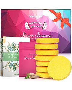 POPCHOSE Shower Steamers Aromatherapy - Bath Bomb Shower Tablets 8 Pack, Self Care & SPA Relaxation - Gifts for Women and Mom Who Has Everything, Birthday Valentines Gift
