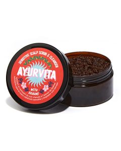 AyurVita Sensitive Scalp Scrub & Cleanser with Brahmi - Instant Relief for Irritated Scalps - Cleansing and Deodorizing Dual Action - Natural, Plant-Based Ingredients - Ayurvedic Hair Care - 6.7 oz