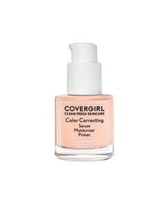 COVERGIRL Clean Fresh Color Correcting Serum + Moisturizer + Primer – Moisturizer, Face Primer, Covergirl Skincare, Vegan Formula – Light, 30ml (1.0 fl oz)