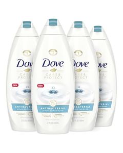 Dove Body Wash For All Skin Types Antibacterial Body Wash Protects from Dryness, 22 Fl Oz (Pack of 4)