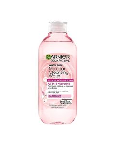 Garnier SkinActive Micellar Water with Rose Water and Glycerin, Facial Cleanser & Makeup Remover, All-in-1 Hydrating, 13.5 Fl Oz (400mL), 1 Count (Packaging May Vary)