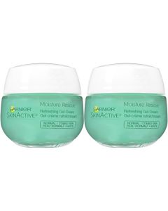 Garnier SkinActive Moisture Rescue Refreshing Gel-Cream for Normal/Combo Skin, Oil-Free, 1.7 Oz (50g), 2 Count (Packaging May Vary)
