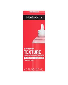 Neutrogena Stubborn Texture Liquid Exfoliant with 7% AHA Blend & Pro-Vitamin B5 designed for Acne-Prone & Oily Skin, Liquid Face Exfoliator, Oil- & Fragrance-Free, 4.3 Fl. Oz