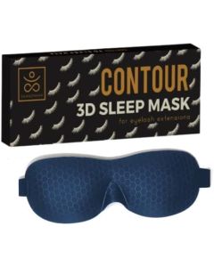 Samadhaan 3D Contoured Sleep Mask, Deep Orbit, Ultra Light Weight & Comfortable Sleeping Mask, 3D Sleep Mask for Eyelash Extensions with Velcro Closure, Concave Molded Night Sleep Mask,Blue