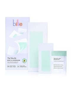 Billie Wax Kit - Body & Underarm - 36 wax strips - 6 post-wax serum wipes