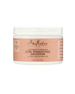 SheaMoisture Smoothie Curl Enhancing Cream for Thick, Curly Hair Coconut and Hibiscus Sulfate and Paraben Free 12 oz