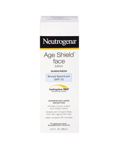 Neutrogena Age Shield Anti-Oxidant Face Lotion Sunscreen with Broad Spectrum SPF 70, Oil-Free & Non-Comedogenic Moisturizing Sunscreen to Prevent Signs of Aging, 3 fl. oz (Pack of 2)