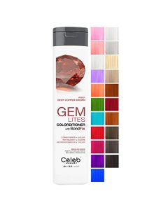 Celeb Luxury Gem Lites Colorditioner, Semi-Permanent Professional Hair Color Depositing Conditioner, Amber , 8.25 Fl Oz (Pack of 1)