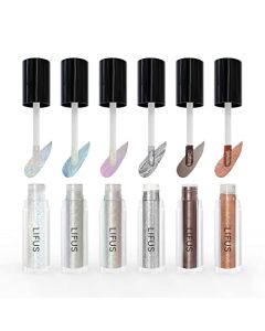 Liquid Glitter Eyeshadow, Korean Eye Glitter Makeup, Long Lasting & Highly Pigmented & Quick-Drying, Shimmer Sparkle Bling Metallic Liquid Glitter Eyeliner Glue Eye shadow Make Up, Sombras de Ojos