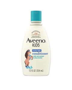 Aveeno Kids Curly Hair Conditioner, Hydrating Conditioner, Kids Curly Hair Products, Oat Extract & Shea Butter, Gentle Scent, 12 fl. oz (Pack of 1)