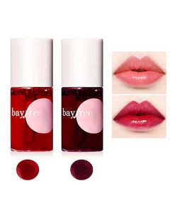 2 Pack Lip Tint Stain Set, Multi-use Lip and Cheek Tint, Moisturizing Liquid Blush and Lip Paint, High Pigment, Vivid Color, Long-Lasting, Weightless Lipstick Lip Tint Lacquer Makeup (Apple & Watermelon)