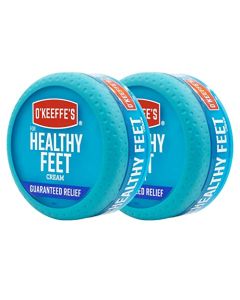 O'Keeffe's for Healthy Feet Foot Cream, Guaranteed Relief for Extremely Dry, Cracked Feet, Instantly Boosts Moisture Levels, 3.2 Ounce Jar, (Pack of 2)