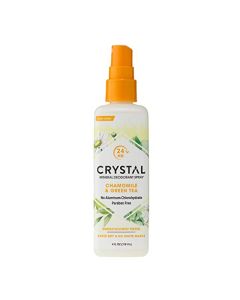 Crystal Mineral Deodorant Spray, Chamomile & Green Tea, 4.0 oz