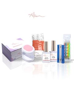 Allkem Soft Gel Full cover Nail Tips and UV Glue Gel Kit with Portable UV Light 240PCS Short Stiletto & Medium Square Shape soft gel nail extension Kit