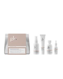 Glo Skin Beauty Brighten + Glow Travel Set | Mini Professional Skincare Kit | Travel Size Skincare Regimen Collection