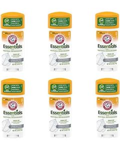 Arm & Hammer Essentials Solid Deodorant, Unscented,2.5 oz, 6 Count