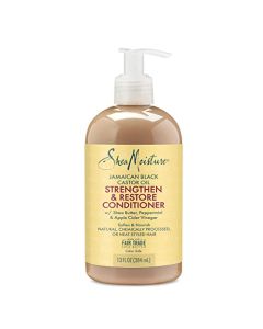 SheaMoisture Conditioner 100% Pure Jamaican Black Castor Oil to Intensely Smooth and Nourish Hair with Shea Butter, Peppermint and Apple Cider Vinegar 13 oz