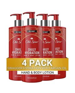 Old Spice Daily Hydration Hand & Body Lotion for Men, Swagger with Argan Oil, 16 oz, Pack of 4