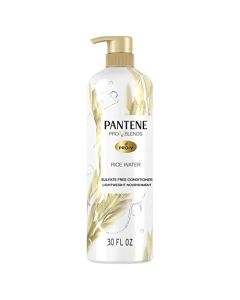 Pantene Conditioner, with Rice Water, Protects Natural Hair Growth, Volumizing, for Women, Nutrient Infused with Vitamin B5, Pro-V Blends, 30.0 oz