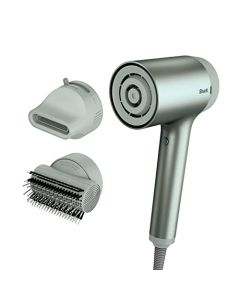 Shark HD112GNBRN HyperAIR Fast-Drying Hair Blow Dryer with IQ 2-in-1 Concentrator and Styling Attachments, Auto Presets, Rotatable Hot Air Brush, No Heat Damage, Ionic, Matcha