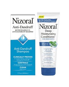 Nizoral Anti-Dandruff Shampoo, 7 oz + Deep Moisturizing Conditioner, 11 oz Bundle