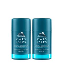 Oars + Alps Aluminum Free Deodorant for Men and Women, Dermatologist Tested and Made with Clean Ingredients, Travel Size, Fresh Ocean Splash, 2 Pack, 2.6 Oz Each