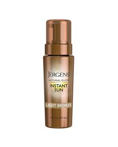 Jergens Natural Glow Instant Sun Body Mousse, Self Tanner for Light Bronze Tan, Sunless Tanning Body Bronzer, Fake Tan for Fair to Medium Skin, 6 Ounce