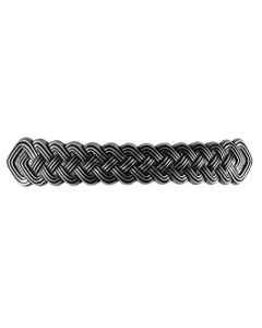 Celtic Braid Bar Hair Clip, Extra Large Hand Crafted Metal Barrette Made in the USA with a 100mm Imported French Clip by Oberon Design