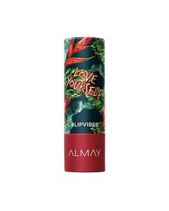 Lip Vibes Lipstick with Vitamin E Oil & Shea Butter by Almay, Matte Cream Finish, Hypoallergenic, Love Yourself, 0.14 Oz