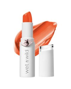 Lipstick By Wet n Wild Mega Last High-Shine Lipstick Lip Color Makeup, Orange Tanger-ring the Alarm