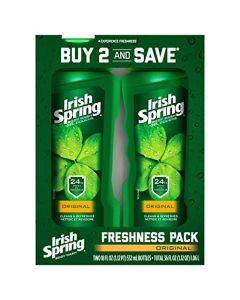 Irish Spring Body Wash, Original, 18 fluid ounce (Pack of 2)