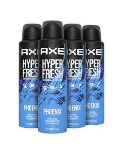 AXE Phoenix Deodorant Spray 48 Hour Odor Protection Crushed Mint and Rosemary Deodorant without Aluminum and without Residue, 4 Ounce (Pack of 4)