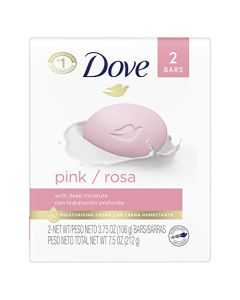 Dove Beauty Bar Gentle Skin Cleanser Moisturizing for Gentle Soft Skin Care Pink More Moisturizing than Bar Soap 3.75 oz, 2 Count (Pack of 1)