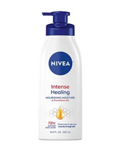 NIVEA Intense Healing Body Lotion, 72 Hour Moisture for Dry to Very Dry Skin, 16.9 Fl Oz Pump Bottle