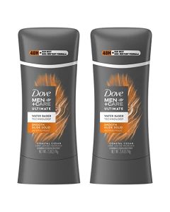 Dove Men+Care Antiperspirant hydrating, water-based deodorant Coastal Cedar with our best non-irritant formula 2.6 oz 2 Count
