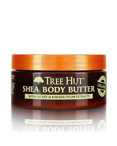 Tree Hut 24 Hour Intense Hydrating Shea Body Butter Lychee & Plum, 7oz, Hydrating Moisturizer with Pure Shea Butter for Nourishing Essential Body Care
