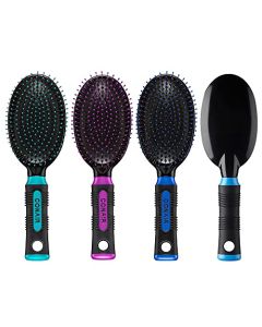 Conair Salon Results Hairbrush for Men and Women, Hairbrush for Everyday Brushing with Wire Bristles and Cushion Base, Color May Vary, 1 Pack