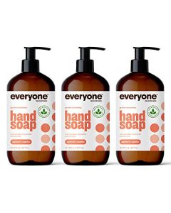 Everyone Liquid Hand Soap, 12.75 Ounce (Pack of 3), Apricot and Vanilla, Plant-Based Cleanser with Pure Essential Oils