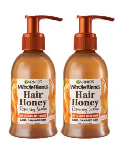 Garnier Whole Blends Honey Treasures Hair Honey Repairing Serum for Long, Damaged Hair, 5.1 Fl Oz, 2-Count (Packaging May Vary)