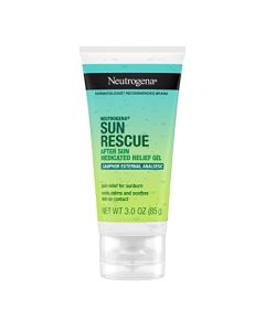 Neutrogena Sun Rescue After Sun Medicated Relief Gel with 0.45% Camphor External Analgesic For Cooling & Soothing, Painful Sunburn & Itch Relief, Fragrance-Free 3 Oz