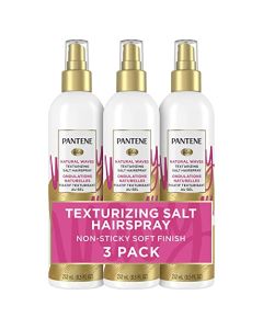 Pantene Pro-V Salt Texturizing Hairspray, No Sea Needed, Natural Waves, Pack of 3, 25.5 oz Total
