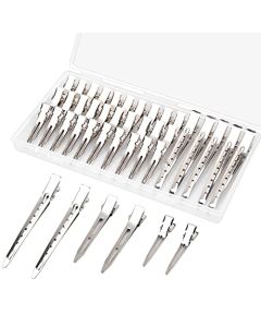 60 Pcs Duck Billed Hair Clips for Women Styling Sectioning, Gingbiss Metal Hairdressing Single Prong Curl Pin Clips with Storge Box, Alligator Clips Hair Pins for Makeup, Barber, DIY