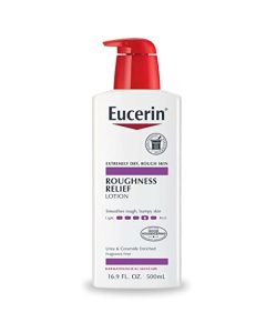 Eucerin Roughness Relief Body Lotion, Unscented Body Lotion for Dry Skin, 16.9 Fl Oz Pump Bottle